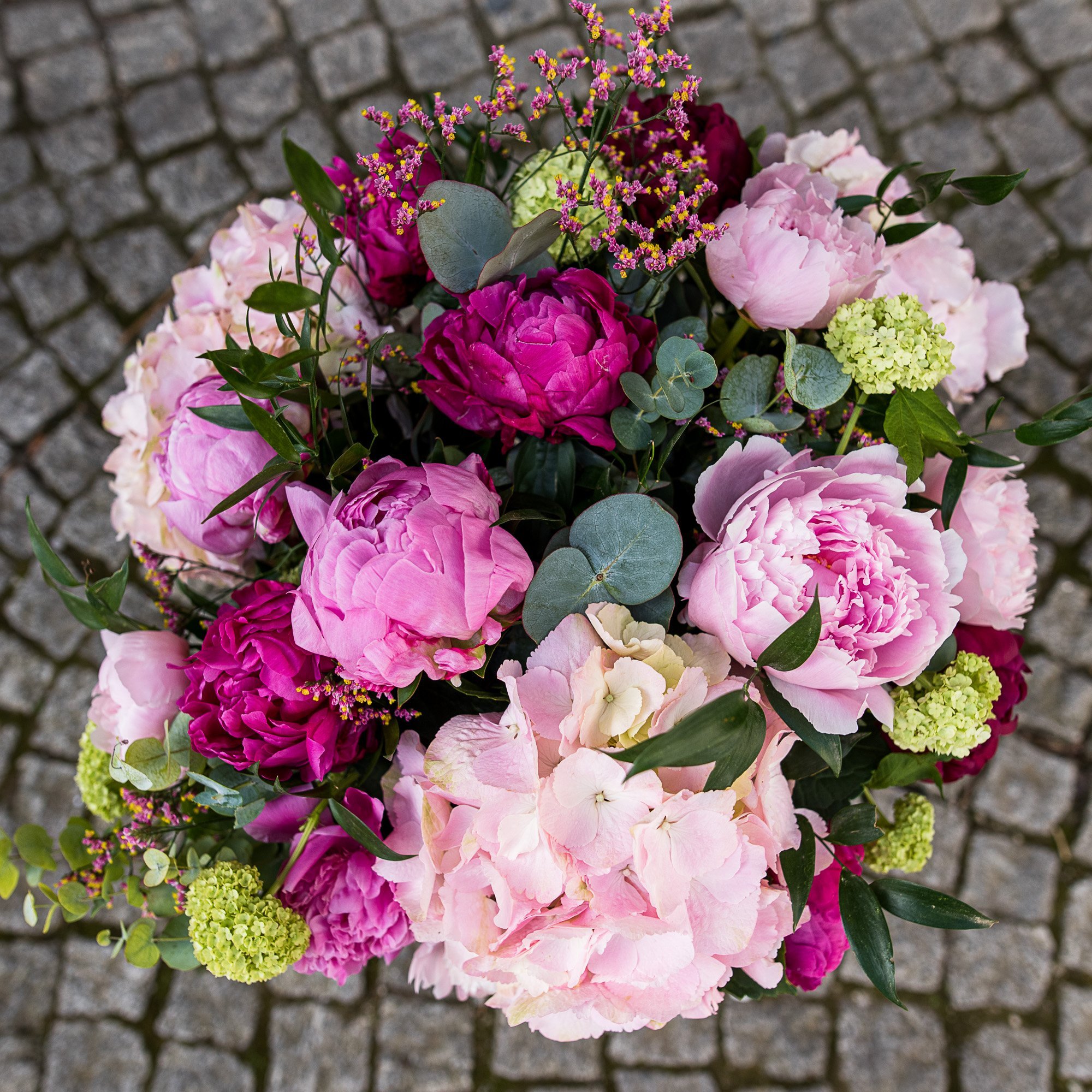 Bouquet de Pivoines et Hortensias Mélangées | Côté Naturel